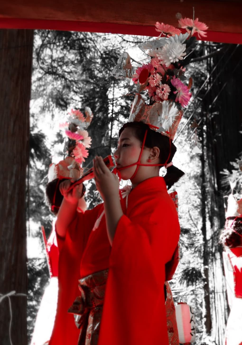 国重要無形民俗文化財 根知の延年(おててこ舞)